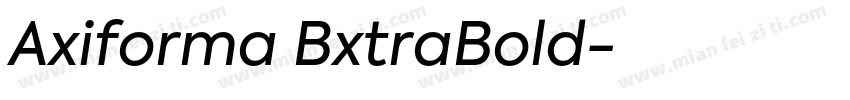 Axiforma BxtraBold字体转换
